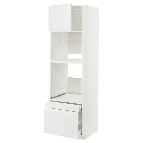 White METOD kitchen unit, left door, cabinet, shelf.