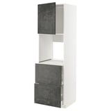 METOD kitchen cabinet, white & grey, with 2 drawers, sleek modern design, sturdy frame, smooth-running drawers.