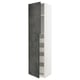 METOD kitchen cabinet with kalhyttan dark grey doors, two doors, adjustable shelves, minimalist design.