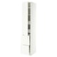 METOD / MAXIMERA Hi cab w shlvs/4 drawers/dr/2 frnts, white/Aspudden matt white, 40x60x220 cm