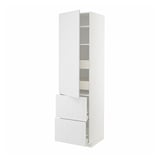 A white METOD kitchen cabinet. It both doors and drawers. The design is clean and modern with a white finish.