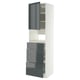 METOD / MAXIMERA High cabinet f built-in appliances, white/Kallarp high-gloss dark grey-green, 60x60x220 cm