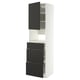 METOD / MAXIMERA High cabinet f built-in appliances, white/Nickebo matt anthracite, 60x60x220 cm