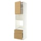 METOD / MAXIMERA High cabinet f built-in appliances, white/Voxtorp oak effect, 60x60x240 cm
