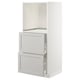 White ikea METOD kitchen unit with drawers and adjustable shelves.