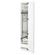 METOD / MAXIMERA High cabinet with cleaning interior, white/Axstad matt white, 40x60x200 cm
