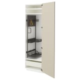 METOD kitchen cabinet with beige havstorp doors, adjustable shelves, and pull-out drawers, designed for easy access.