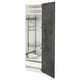 METOD / MAXIMERA High cabinet with cleaning interior, white/Kalhyttan dark grey concrete effect, 60x60x200 cm