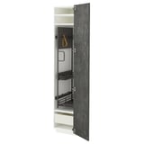 METOD kitchen cabinet in dark grey with adjustable shelves and drawer.