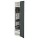 METOD grey-green cabinet - open with shelves & drawers.
