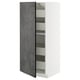 METOD white cabinet, grey door, modern urban design, adjustable shelves.