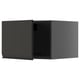 Black kitchen cabinet, modern design, matte finish, square shape, integrated handle.