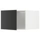 A modern black METOD fridge-freezer with a white interior.