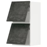METOD kitchen unit with dark gray concrete effect doors.