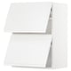 A high-gloss white METOD kitchen cabinet with sleek, handleless doors.