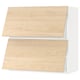 METOD kitchen shelves with light ash wood fronts, featuring sturdy frame construction and sleek design.