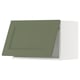 Green kitchen cabinet with modern design.