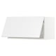 White kitchen cabinet; modern design, rectangular shape.
