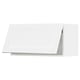 White kitchen cabinet with sleek, angular design. Subtle wood grain texture and high-quality finish.
