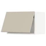 Beige METOD kitchen cabinet with sleek, flat surface. Rectangular shape, modern minimalist design.