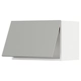 A modern grey flat-panel kitchen cabinet from the METOD series, displaying a sleek, minimalist design.