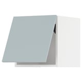 Modern grey-blue kitchen cabinet in glossy finish, rectangular and wall-mounted, part of METOD system.