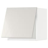 Modern white kitchen cabinet with glossy finish.