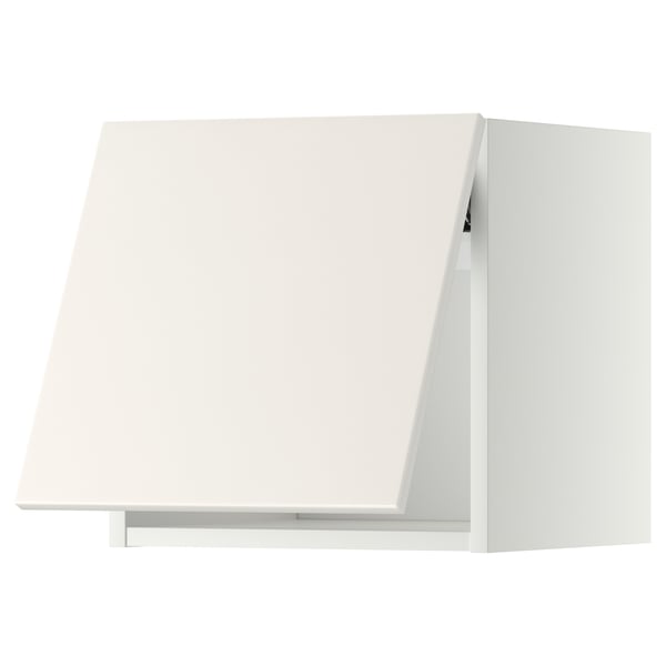 White METOD kitchen cabinet, modern design, fiberboard & acrylic paint.