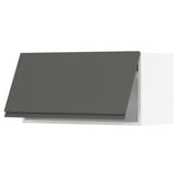 Dark grey modern kitchen cabinet in matt finish with sleek design.