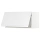 A white, modern kitchen cabinet from the METOD system, featuring high gloss and sleek, minimalist design.