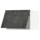 Modern dark grey kitchen cabinet in concrete effect, rectangular shape with flat design.
