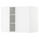 White kitchen cabinet, METOD, three doors, two shelves, clean design.