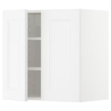METOD white cabinet with 2 doors and adjustable shelves.