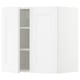 METOD white cabinet with 2 doors and adjustable shelves.