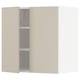 Beige METOD kitchen cabinet with 2 adjustable shelves, modern smooth design.