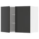 Modern black kitchen cabinet with adjustable shelf.