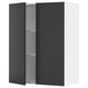 Black METOD kitchen cabinet, modern design, adjustable shelf, sturdy frame, nickel-plated hinges.