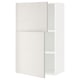 Ikea METOD cabinet, gloss white, adjustable shelf, double doors left.