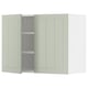 Light green METOD kitchen cabinet, rectangular with adjustable shelves, simple design.