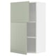 Modern green METOD kitchen cabinet, rectangular with open shelves.