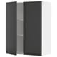 Modern black kitchen cabinet with sleek matte handle, adjustable shelf, and sturdy frame.
