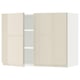 METOD wall cabinet, beige, glossy finish, two doors, rectangular shape, sleek design.