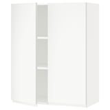 A white METOD kitchen cabinet with a minimalist design and adjustable shelves.