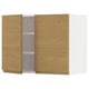 METOD kitchen unit, oak, wall-mounted, white sides.