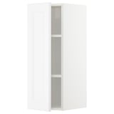 METOD white kitchen cabinet with single door, rectangular shape, modern design, fiberboard & particleboard, includes shelf.