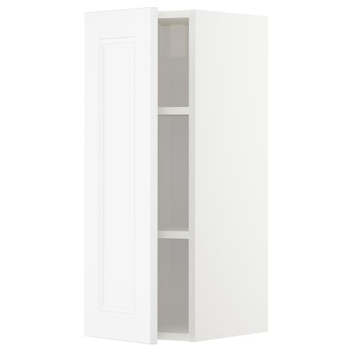 METOD white kitchen cabinet with single door, rectangular shape, modern design, fiberboard & particleboard, includes shelf.