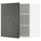 METOD kitchen cabinet. Grey, square, open with 2 shelves.