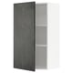 Dark grey modern cabinet, open door, minimalist design, wall mounted.