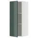 Modern kitchen cabinet, ikea METOD, glossy green-gray door, adjustable shelf.