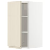 METOD kitchen cabinet in beige with glossy finish and adjustable shelves.